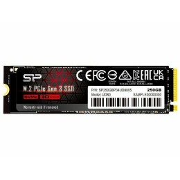 Твердотельный диск 250GB Silicon Power UD80, M.2 2280, PCI-E 3x4, [R/W - 3400/3000 MB/s]